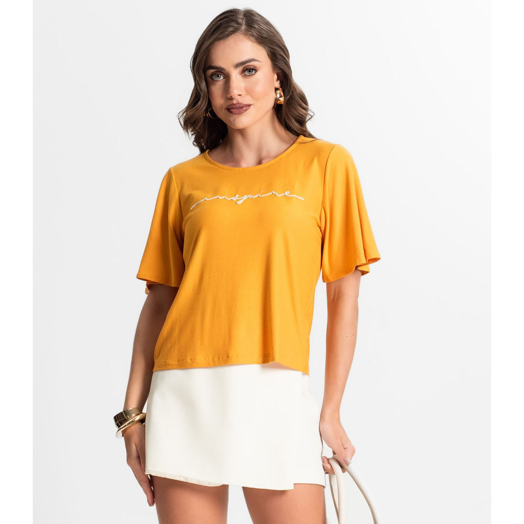 Blusa Feminina Em Visco Tricot Endless Amarelo