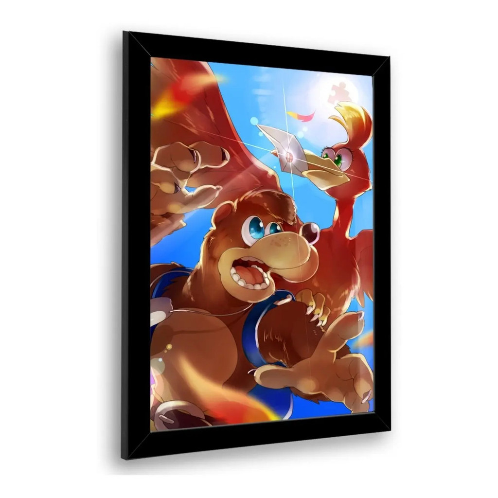 Quadro Decorativo Banjo Kazooie Arte Decoração Parede