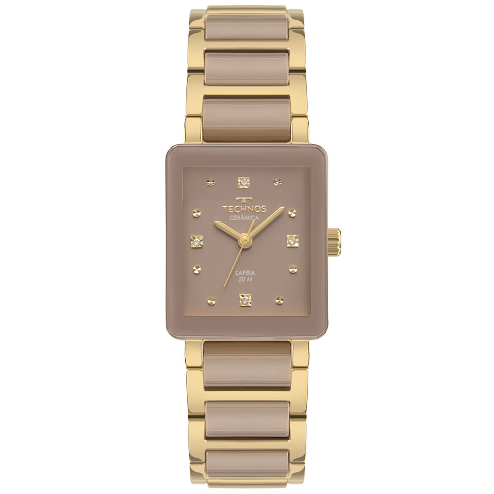 Relógio Technos Feminino Cerâmica Dourado - 2035NCQ/2N