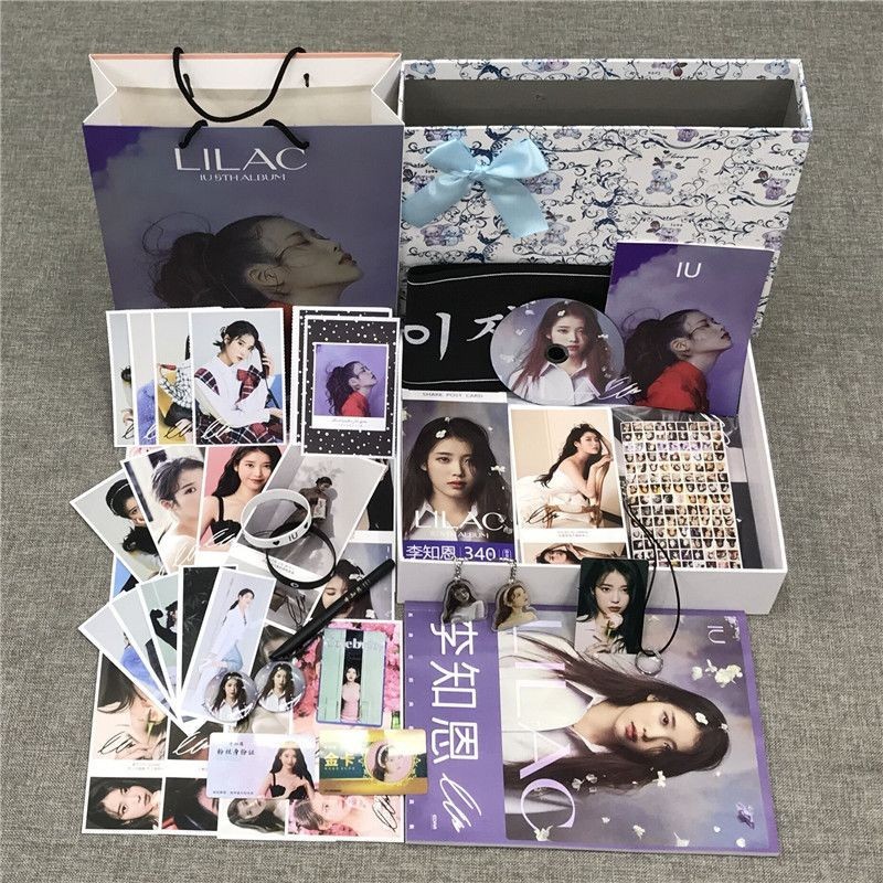 IU Li Zhien Novo álbum LILAC Álbum de fotos Mercadoria Assinatura Pôster Ming#IU李知恩全新专辑LILAC写真集周边签名海报明