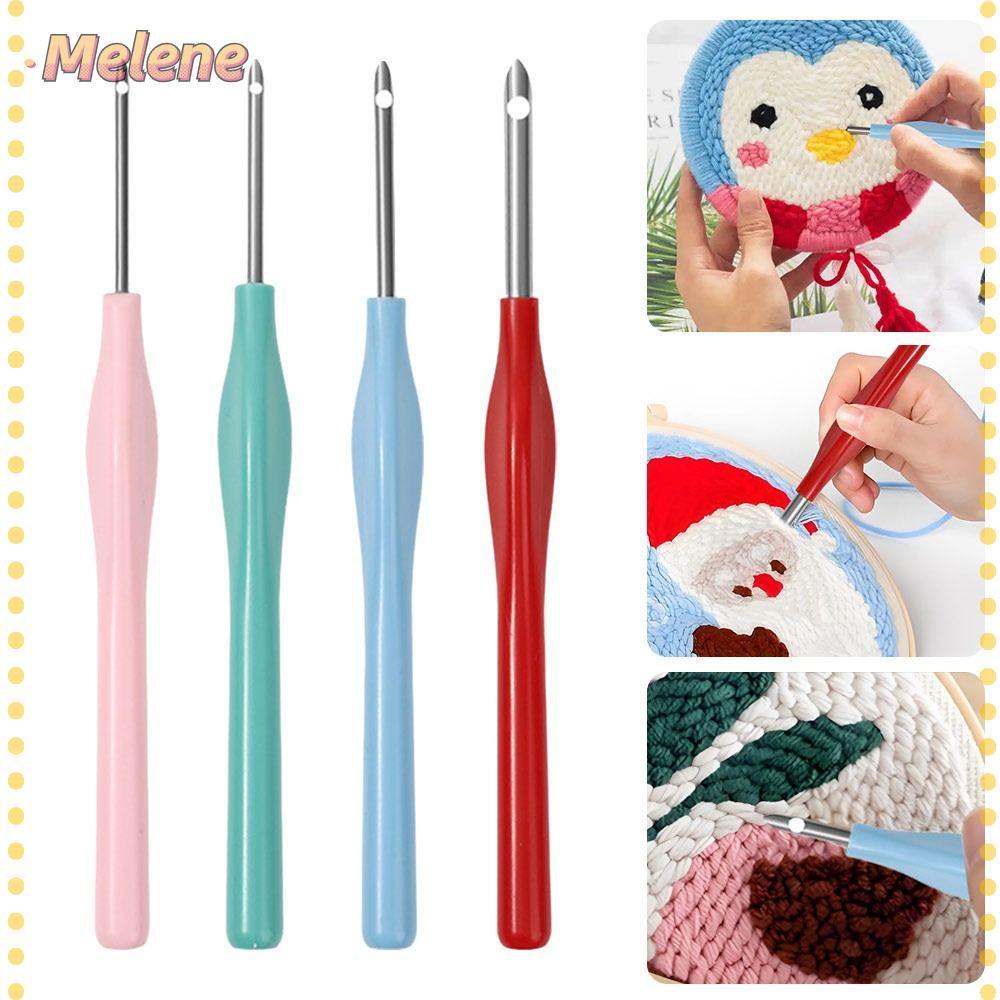 MELENEY9 1/4 Unidades Caneta Mágica Para Bordado , Kit De Agulha Ajustável Artesanal DIY , Ponta De 2.5/3/3.5/5.0 Mm
