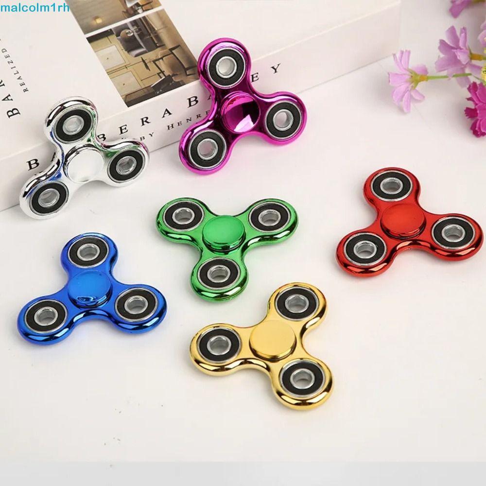 MALCOLM Hand Spinner , Giroscópio De Ponta Do Dedo Com Três Dedos E 4 Rolamentos , Brinquedo Sensorial De Descompressão
