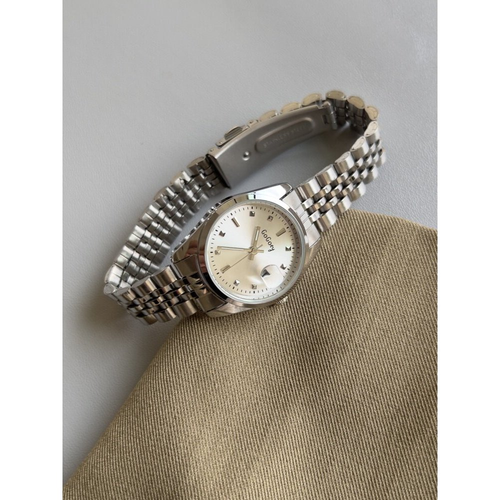Relógio Elegante Formal Relógio Importado Barato Feminino Relógio Feminino Dourado/Rosé Banda de aço calendário relógio