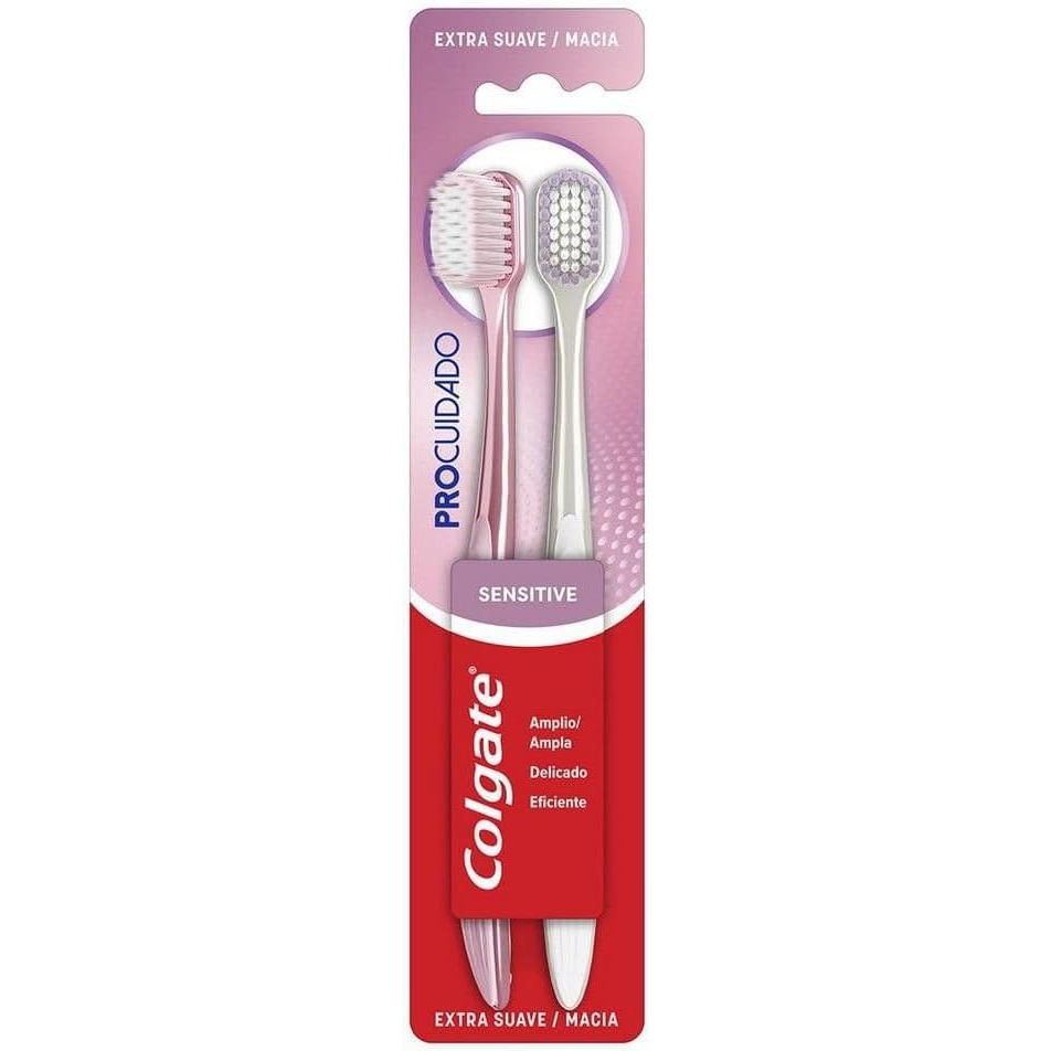 Escova Dental Colgate Pro Cuidado Sensitive Com Cerdas Extra Macias 2 Unidades