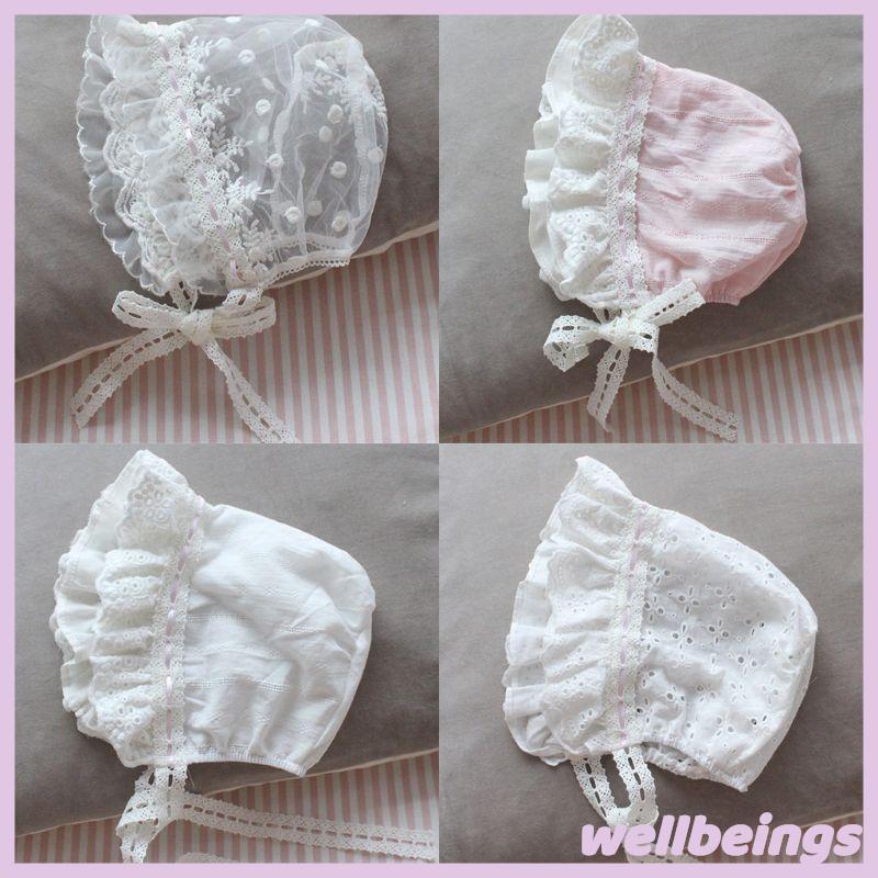 Bem Bebê Meninas Plissado Boné Outono Recém-Nascido Crianças Flor Gorro Chapéu Infantil Princesa Multi Cor Algodão Bonés