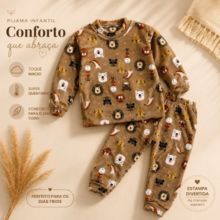 PIJAMA MENINO INFANTIL SOFT FLEECE SUPER QUENTINHO