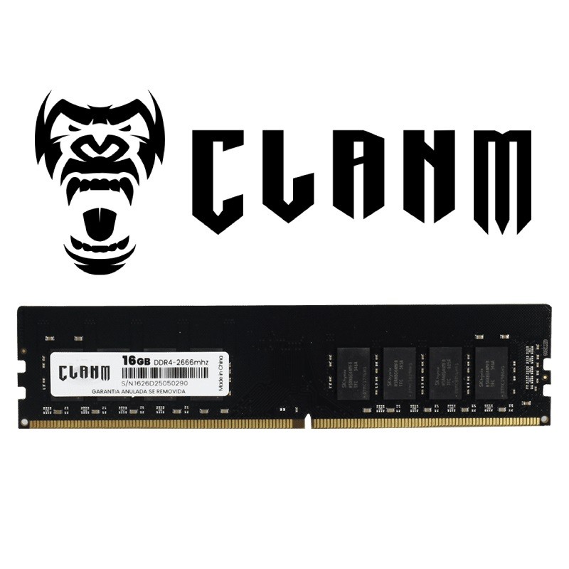 Memória Ram 16gb Ddr4 2666mhz Dimm Desktop Clanm Original