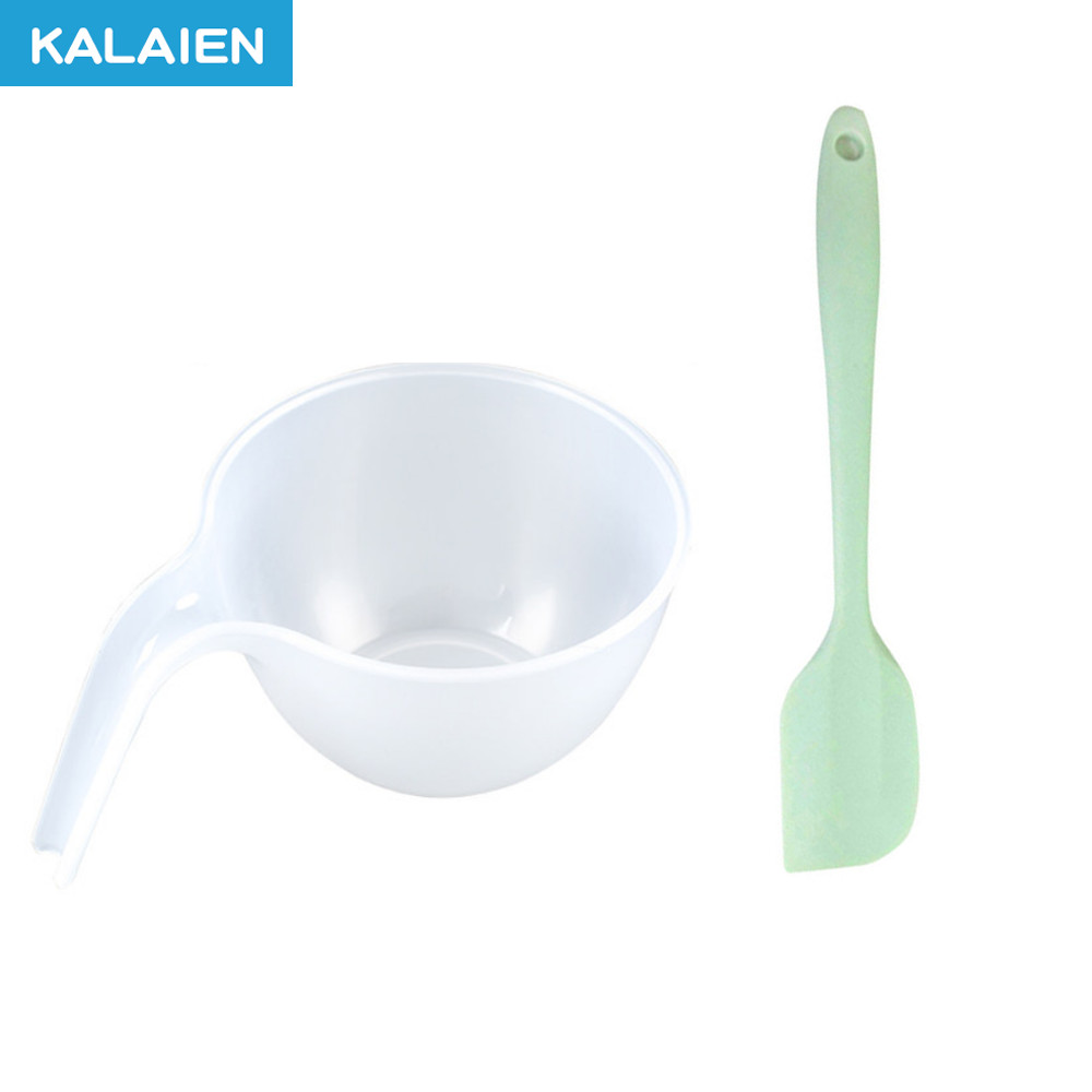 KALAIEN 1/4PCS Tigela de Mistura de Plástico Empilhável com Alça, Tigela Leve para Confeitaria, Espátula de Silicone, Ut