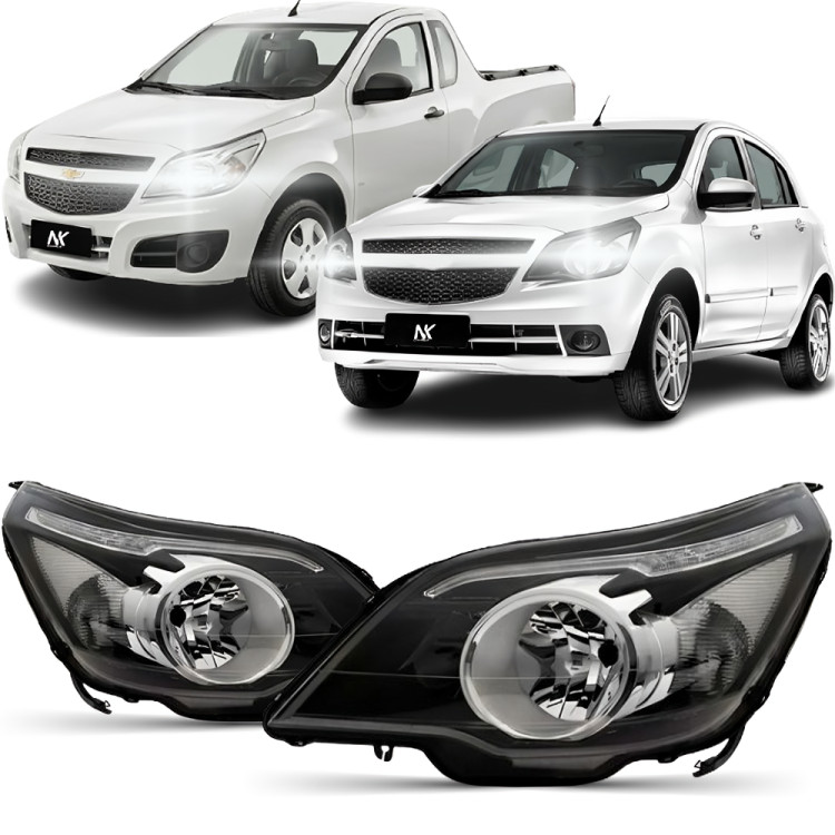 Par/Un Farol Dianteiro Agile Montana 2009 2010 2011 2012 2013 Foco Duplo Máscara