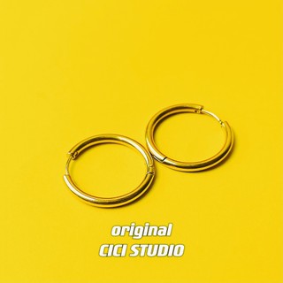 CICI Nicho Linha Minimalista Única ins Estilo Legal Redondo Banhado A Ouro Brincos de Argola Simples Brincos Brincos Bri