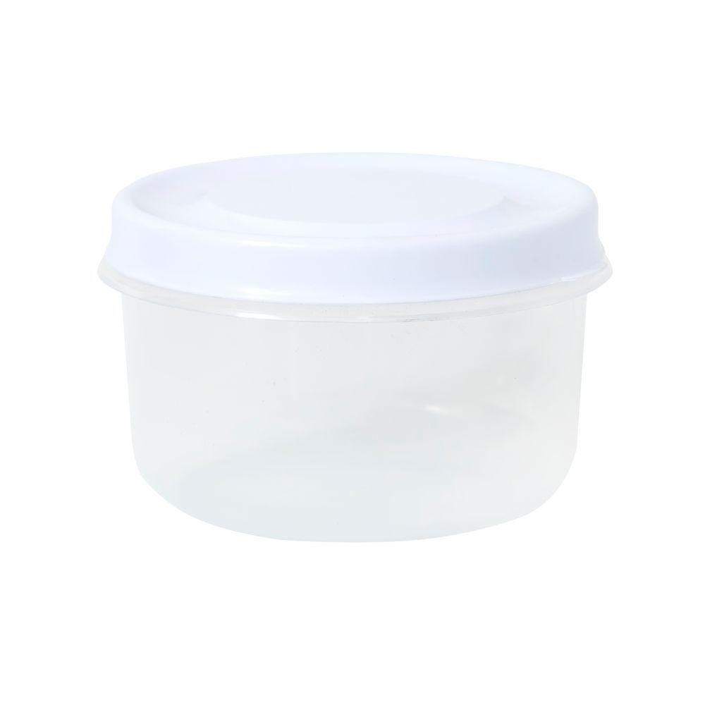 Pote Com Tampa Rosca Redondo 1,25l Plasvale Branco