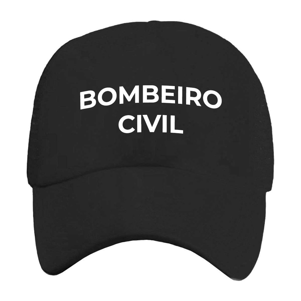 Boné Bombeiro Civil Emergência Bombeiro Preto Bordado