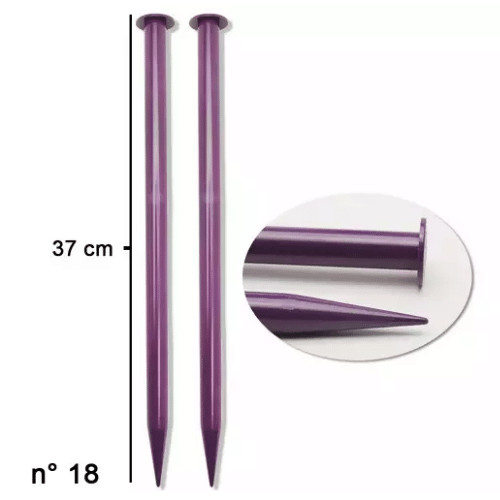 Agulha para Tricô Milward Plástica RoxoD973018 38x1,8cm