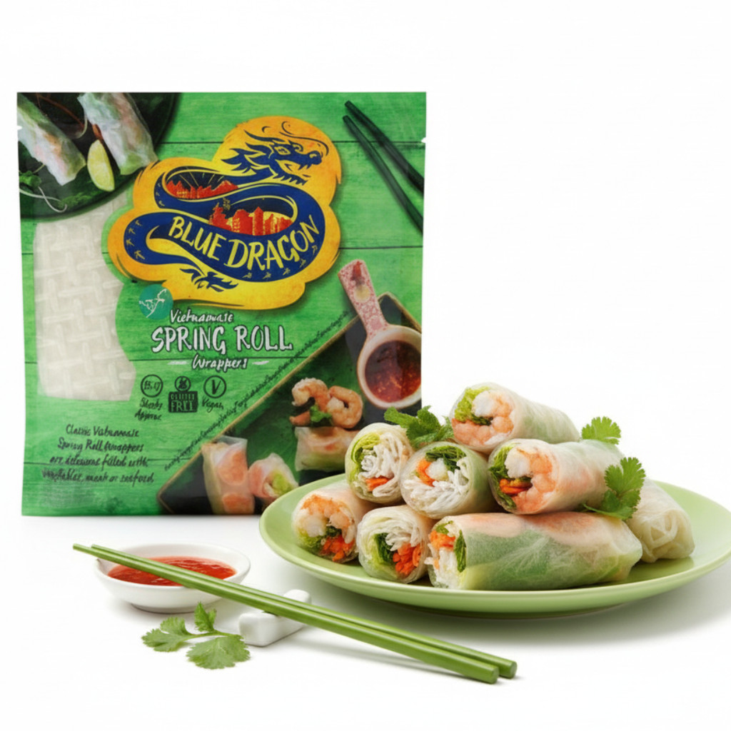 Folha de Arroz Blue Dragon Vegano Sem Glúten 134g