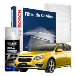 Filtro Ar Condicionado Cabine Com Spray Higienizador Cruze