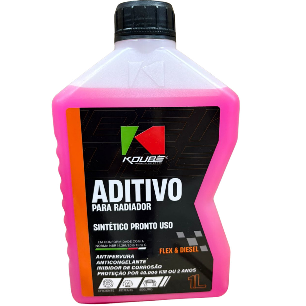 Aditivo Rosa Sintético Pronto Uso Radiador 1 Litro Koube em Oferta na Shopee