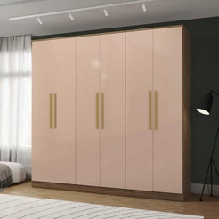 Guarda-Roupa 6 Pts 4 Gvt Kappesberg Adapt Nogueira/Macadâmia