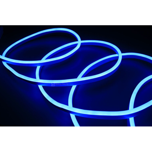 Mangueira Led Neon Azul 10m 8mm X 16mm + Cabo De Alimentação Azul 220V