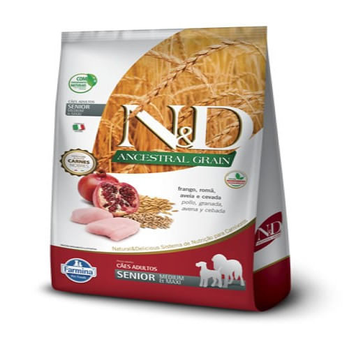 Ração para cães sênior porte médio e grande N&D Ancestral Grain 10,1kg