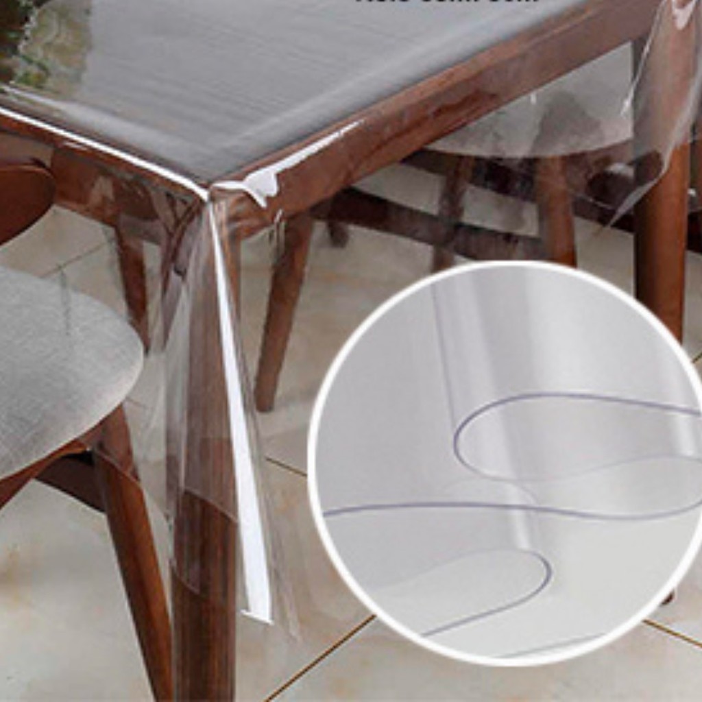 Toalha Mesa Plastico Transparente Pvc 4 6 8 10 Lugares Varios Tamanhos Protetor de Mesa Transparente