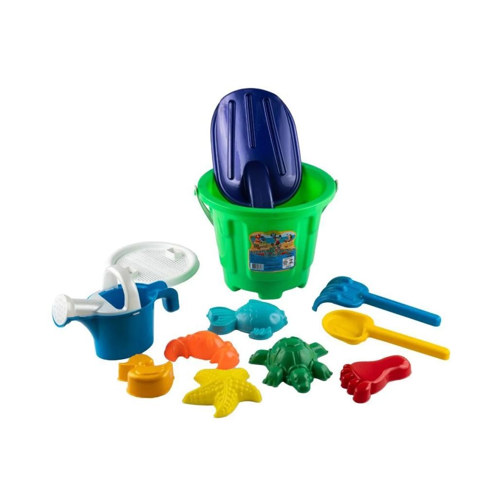Kit Aventura Castelo Radical Rei do Balde Balde Moldes Areia Infantil Criativo