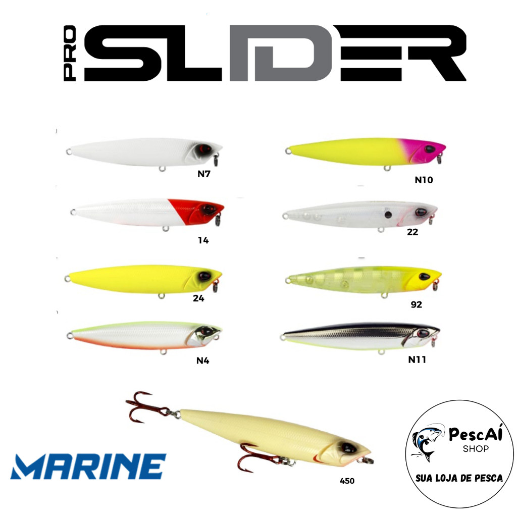 Isca Artificial - Marine Sports - Pro Slider 115 - Superfície - Floating - 11.5 cm - 22 g - Tucunaré em Oferta na Shopee