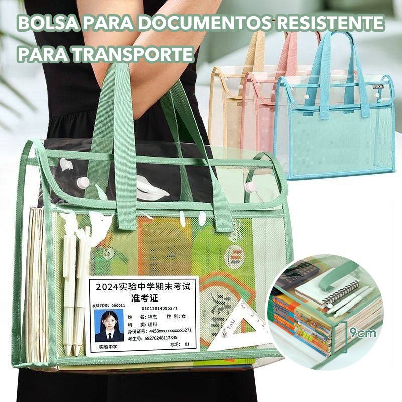 Bolsa transparente para documentos, bolsa de armazenamento impermeável para transporte em Oferta na Shopee