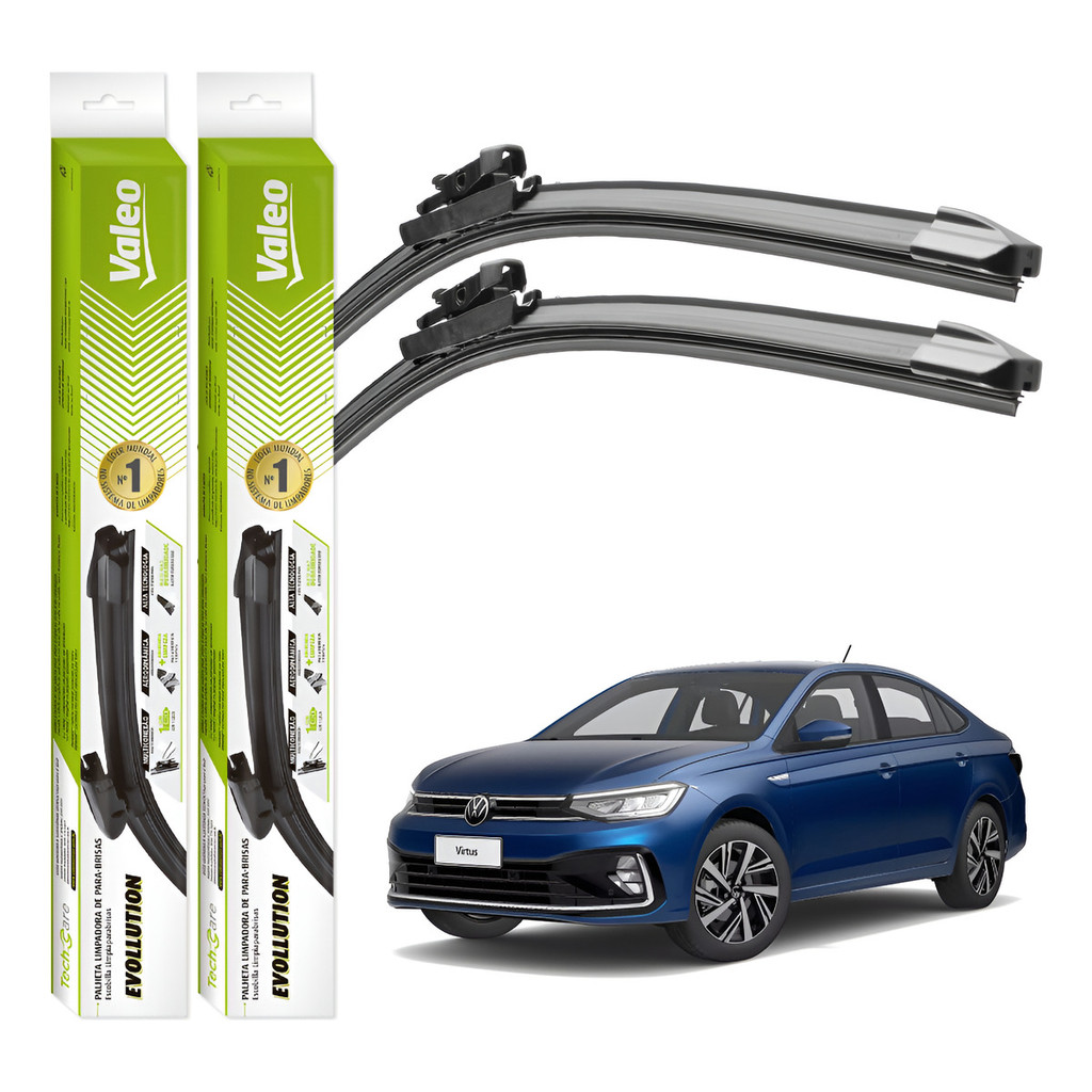 Par Palhetas Limpador Parabrisa Valeo Virtus 2017 A 2025 em Oferta na Shopee