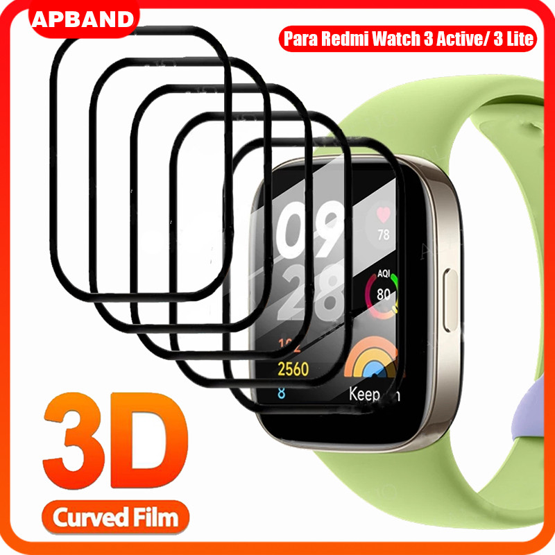 Pelicula Com Vidro Temperada Vidro Para Relógio Smartwatch Redmi Watch 3 Active/Redmi Watch 3 Lite Protetor De Pantalla