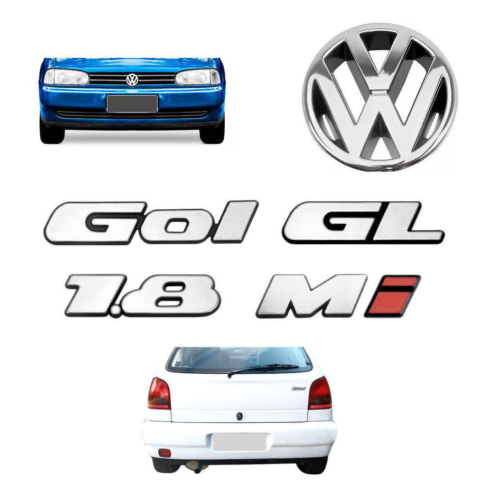 Emblemas Gol Gl 1.8 Mi + Vw Grade - Bola G2 - 1995 À 1999