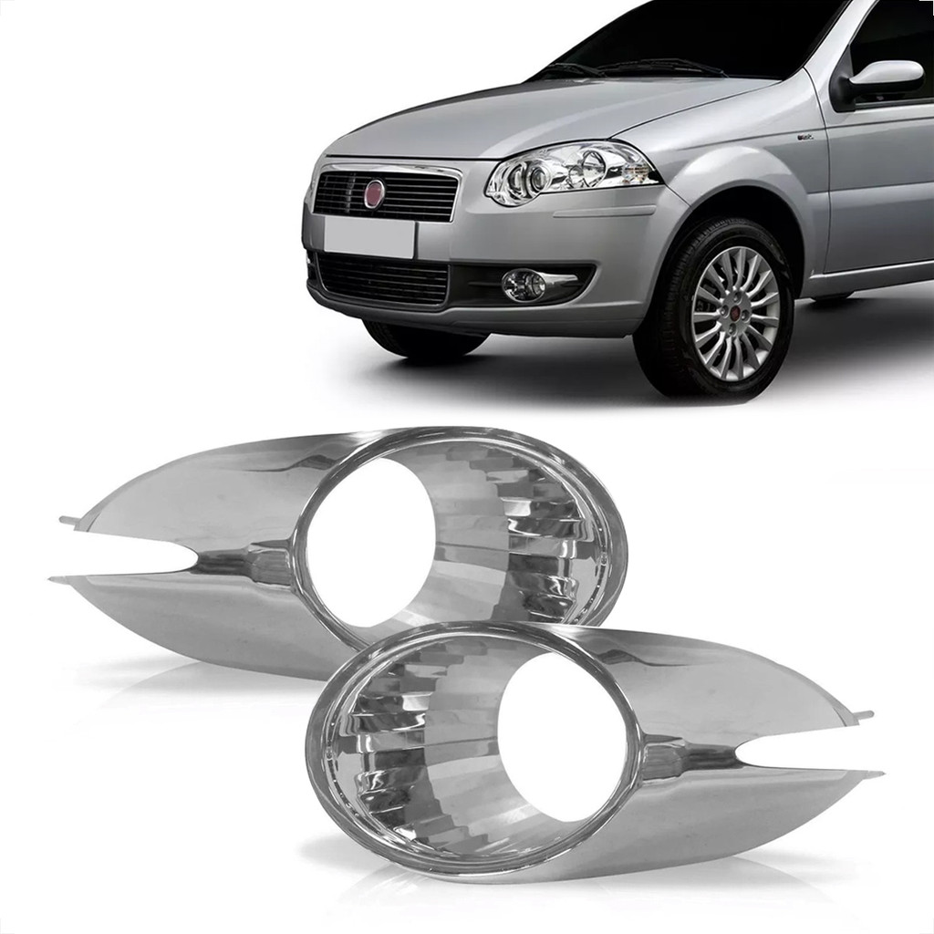 Moldura Grade Farol De Milha Palio Siena Elx 2009 2010 2011 em Oferta na Shopee