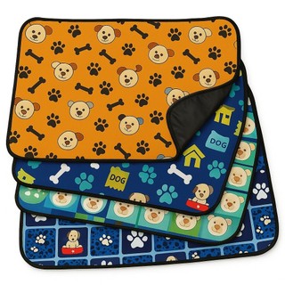 Tapete Higiênico Lavável Premium Pet 70x50cm Absorvente Estampado Base Impermeável