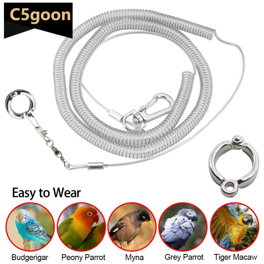 C5GOON 3M/6M Papagaio Pássaro Voando Treinamento Trela Ultra-Leve Corda Flexível Anti-Mordida Com Anel De Perna Arnês Ao