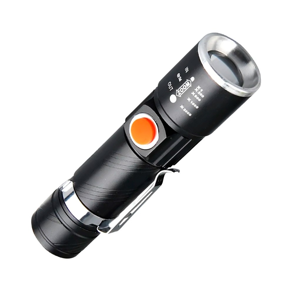 Lanterna Tática Led Clip Recarregável USB BM-8422 - B-Max em Oferta na Shopee