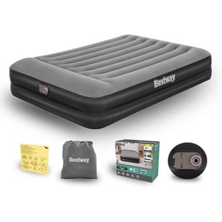 Colchão Casal BESTWAY Alto CINZA TriTech com bomba 110v #67404 em Oferta na Shopee