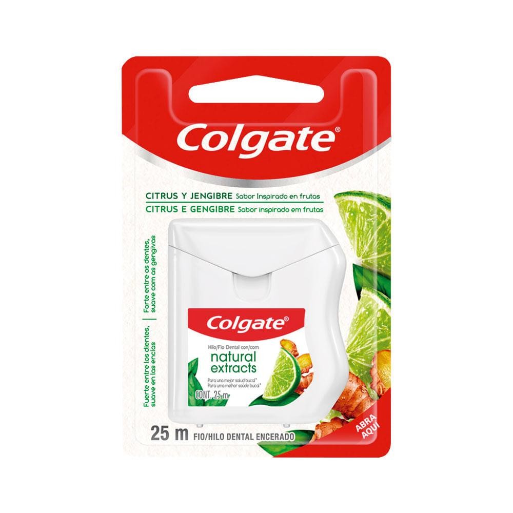 Fio Dental Colgate Natural Extracts 25m Citrus E Gengibre em Oferta na Shopee