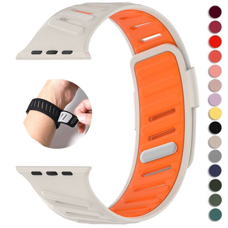 Pulseira Esportiva De Silicone Para Apple Watch Ultra 3 2 1 49mm 46mm 42mm 44mm 45mm 11 10 9 8 7 6 5 4 SE 3 em Oferta na Shopee