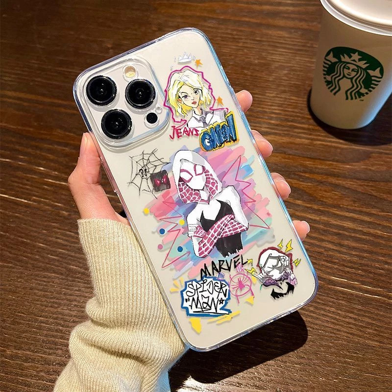 Capinha Capa para Samsung A15 A54 A16 A06 A34 A23 A05 A55 A35 S24 S25 Plus Ultra Homem-Aranha transparente Anti-impacto — imagem 2 de 2