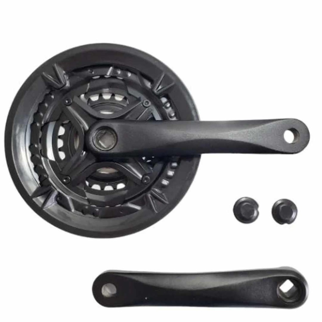 Pedivela 3 Velocidades 24/34/42 Dentes Pedivela Aço Com Proteção