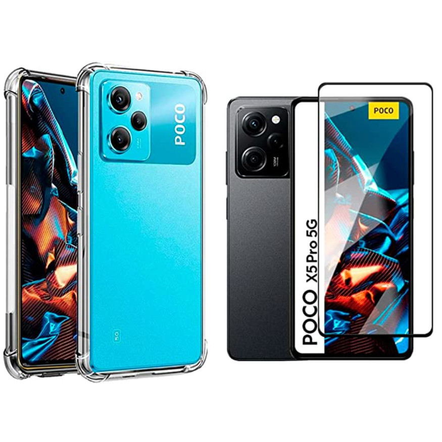 Capa Capinha Anti Impacto Compatível Com Poco X5 Pro E/OU Película 3D Vidro Temperado em Oferta na Shopee