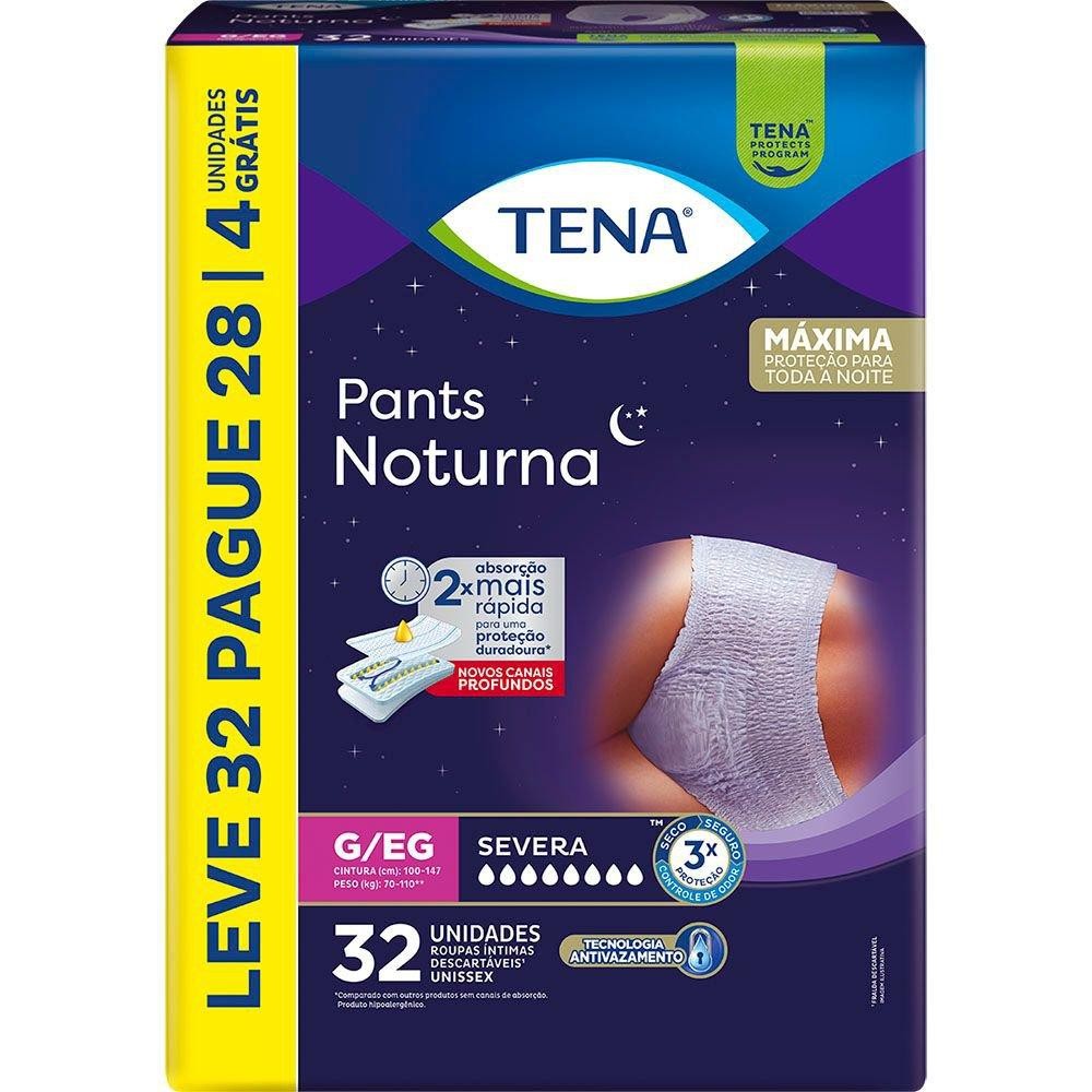 Roupa Íntima Tena Pants Noturna G/EG Leve 32 Pague 28 unidades em Oferta na Shopee