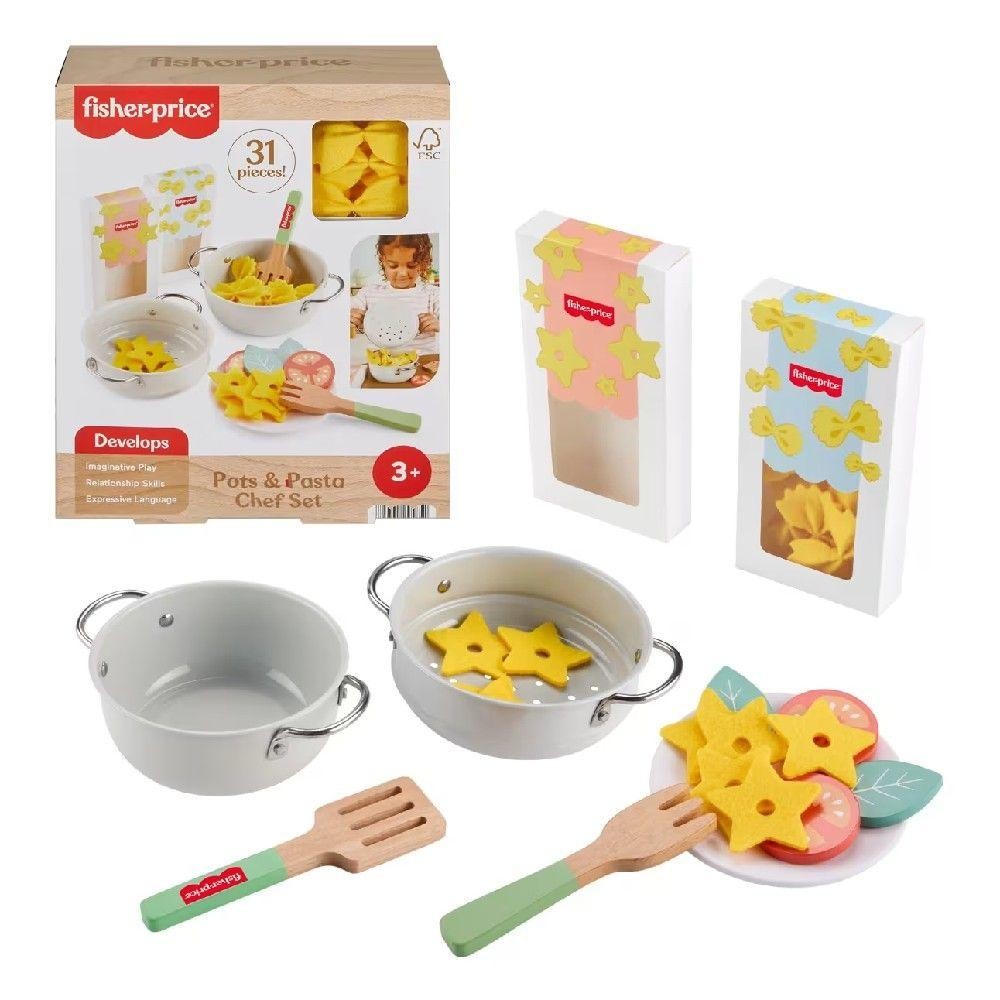Fisher-Price Kit para Preparar Macarrão de Madeira - Mattel em Oferta na Shopee