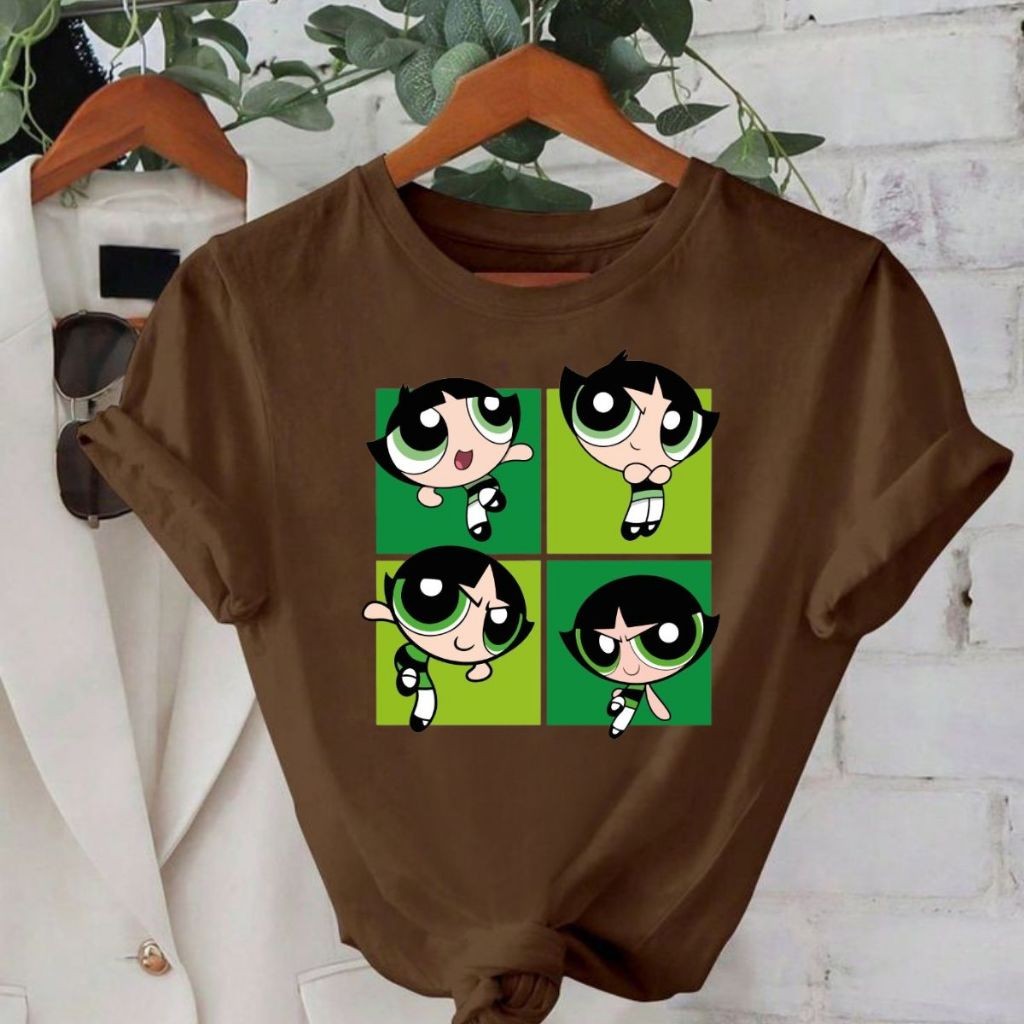 Camiseta Feminina 100% Algodão Estampada Meninas Super Poderosas Docinho (Ref 2097)