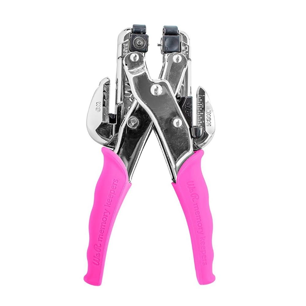 Kit com Aplicador de Ilhós Crop-A-Dile We R - Rosa em Oferta na Shopee