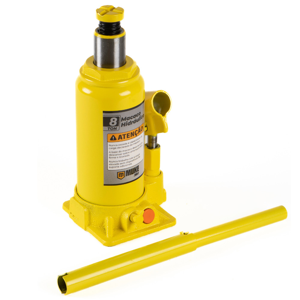 Macaco Hidráulico Tipo Garrafa 8 Toneladas Muke Tools em Oferta na Shopee