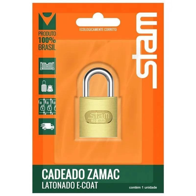 CADEADO 20 MM - ZAMAC (E-COAT) - ENCARTELADO COD 90007