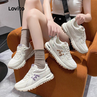 Lovito Cores Contrastantes E Versáteis Para Mulheres LFA81028 em Oferta na Shopee