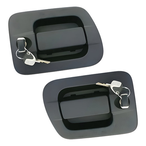 Par Maçaneta Puxador Externa C/chave Cursor/stralis/tector  Preto Dianteira