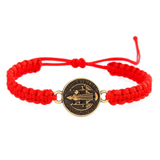 Pulseira Medalha São Bento Dupla Face Verm 1,5 cm Ajustável em Oferta na Shopee