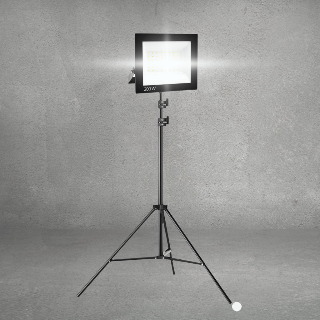 Pedestal Tripé C/ Holofote 200w Refletor Iluminação Estúdio Iluminador Recorte Preenchimento